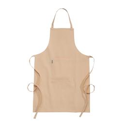 Delantal largo de algodón orgánico 200g / m2, con bolsillo delantero