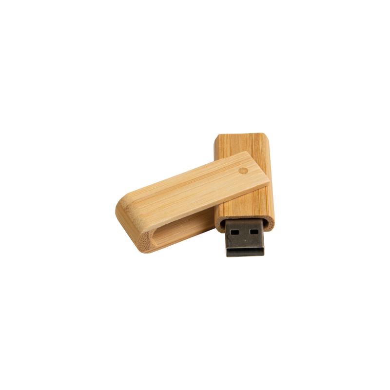 Llave giratoria USB de bambú de 4 Gb