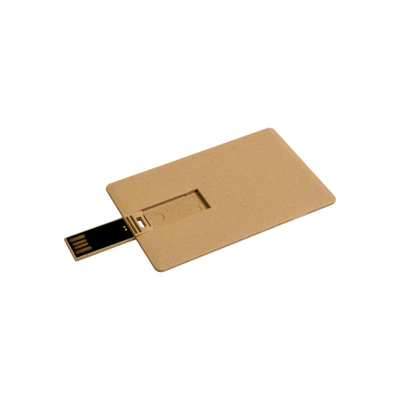 Memoria USB de 8Gb en forma de pajita de trigo y tarjeta PP