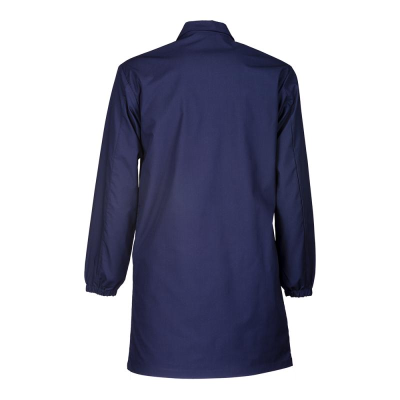 Bata de trabajo de algodón y poliéster de 145 g / m2, cierre central con botones forrados