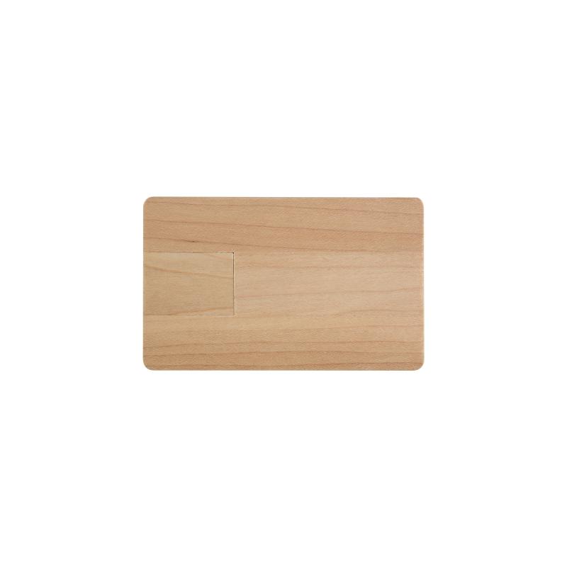 Memoria USB de 4 GB en forma de tarjeta de madera. Importación bajo pedido