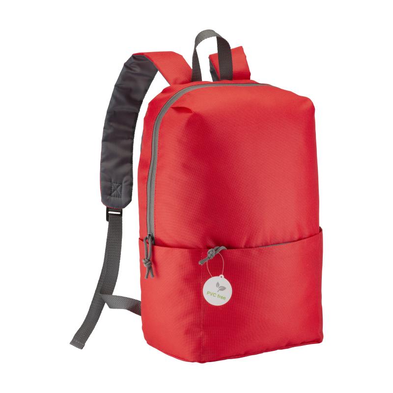 Mochila de 4 bolsillos de poliéster sin PVC con cuatro bolsillos, espalda ajustable