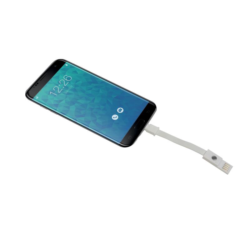Boligrafo de aluminio con clip que se convierte en cable de carga USB / Lightning / micro