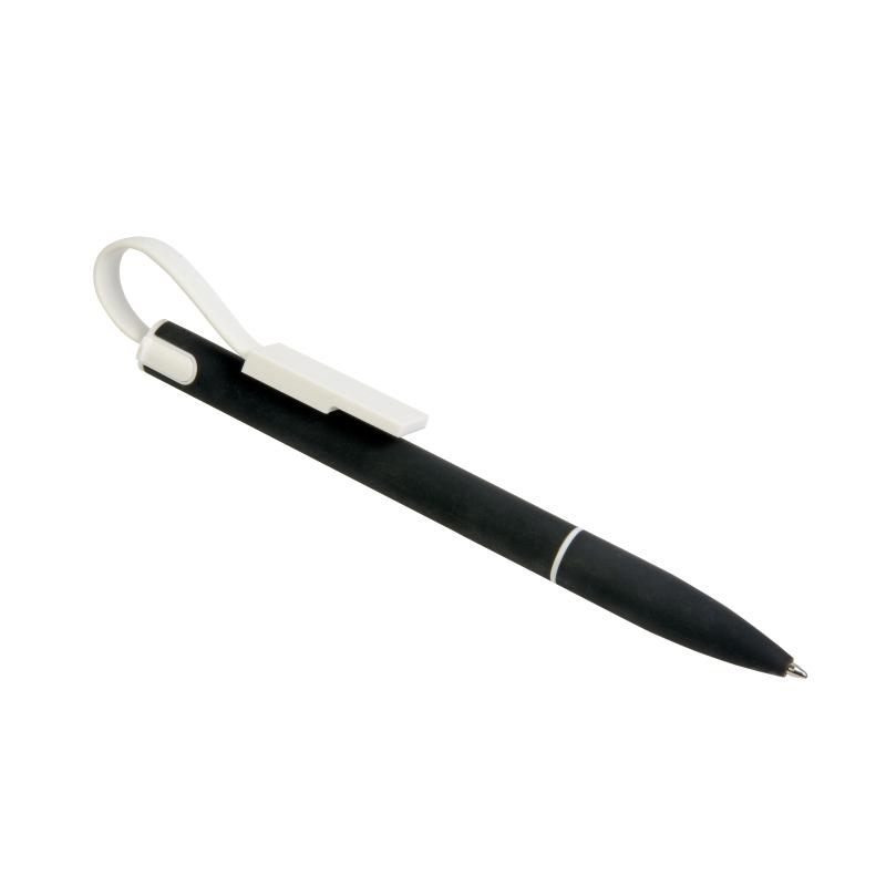 Boligrafo de aluminio con clip que se convierte en cable de carga USB / Lightning / micro