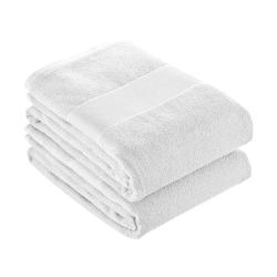 Toalla de algodón con banda blanca marcable