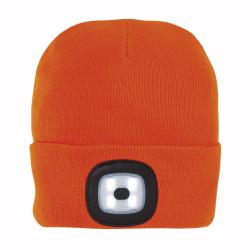 Gorro de lana 100% acrilico grueso con LED extraíble y recargable como USB. Caja individua