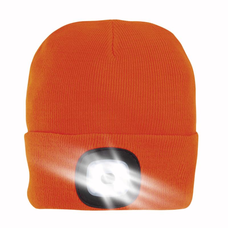 Gorro de lana 100% acrilico grueso con LED extraíble y recargable como USB. Caja individua
