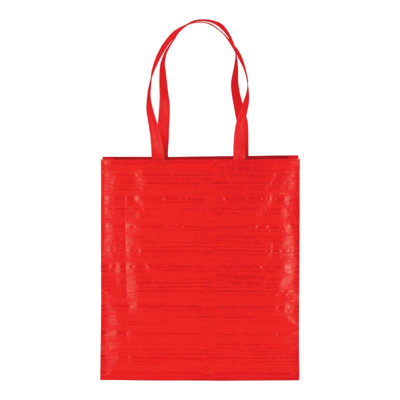 Bolsa de tejido sin tejer termosoldado, con asas largas y fuelle