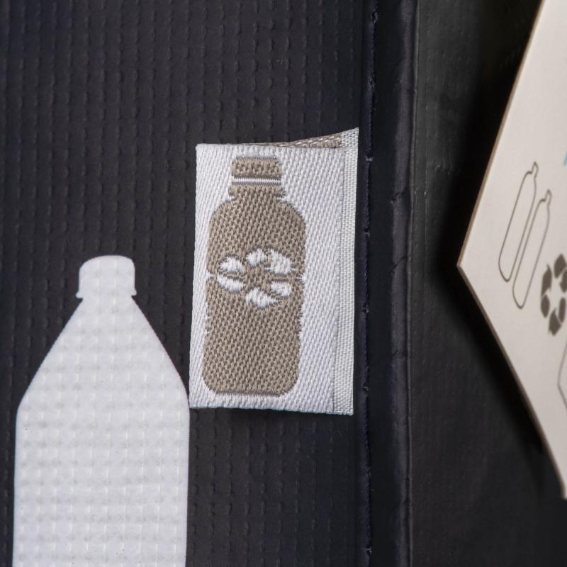 Shopper con fuelle R-PET (plástico reciclado), asas largas