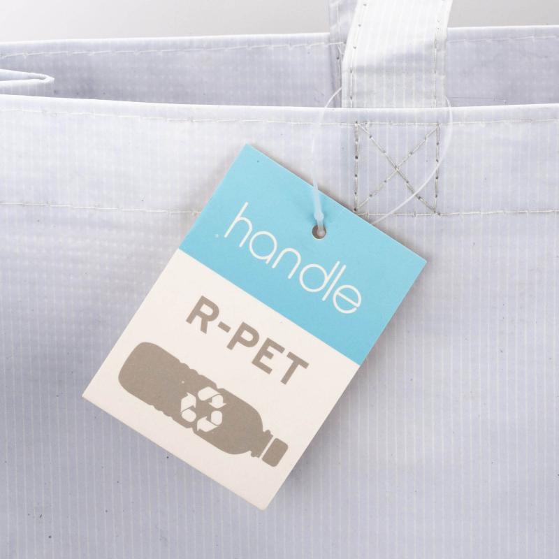Shopper con fuelle R-PET (plástico reciclado), asas largas