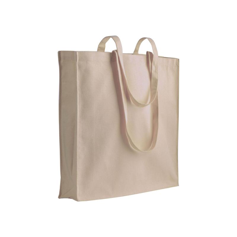 Bolsa de canvas en varios colores 180 gr/m&sup2; y asas de 75 x 2,5 cm. Medidas 38 x 42 x 8,5 c