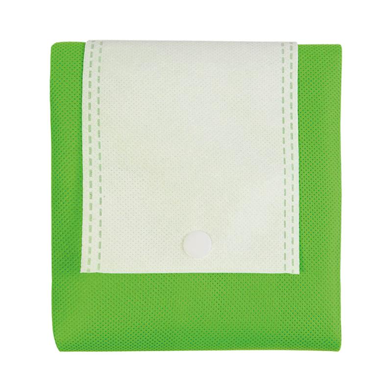 Shopper plegable en TNT 80g / m2 termosellada, asas cortas