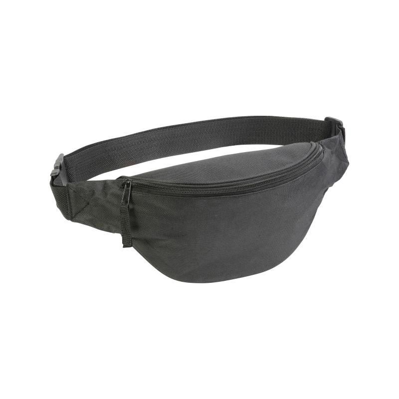 Bolso de cintura de poliéster 600D con 1 bolsillo, cinturón ajustable con cierre de clip