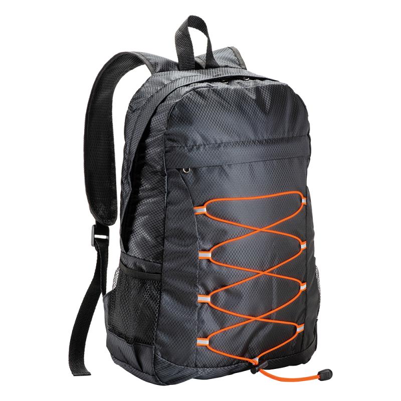 Mochila de poliéster 210D RIPSTOP plegable con 4 bolsillos