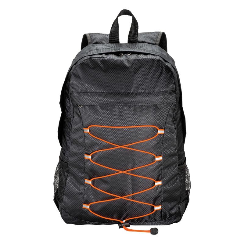 Mochila de poliéster 210D RIPSTOP plegable con 4 bolsillos