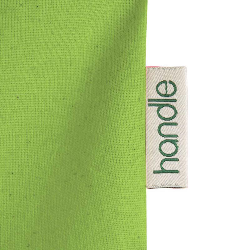 Bolsa de algodón orgánico 140 g / m2, asas largas