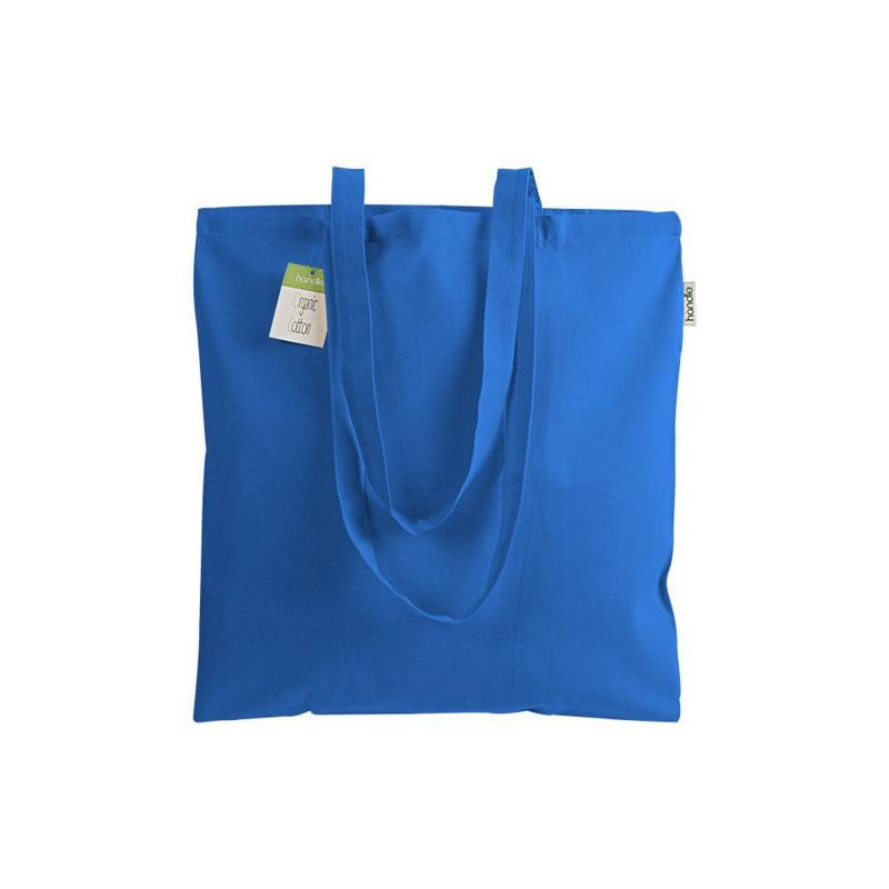 Bolsa de algodón orgánico 140 g / m2, asas largas
