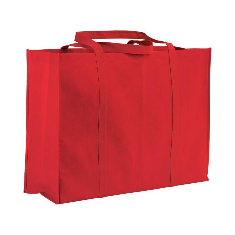 Bolsa shopper de tejido sin tejer 100 g/m2 con asas largas y fuelle