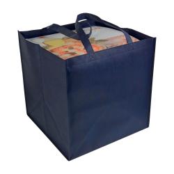Bolsa shopper de tejido sin tejer 100 g/m2 con asas largas y fuelle