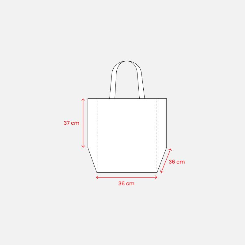 Bolsa shopper de tejido sin tejer 100 g/m2 con asas largas y fuelle