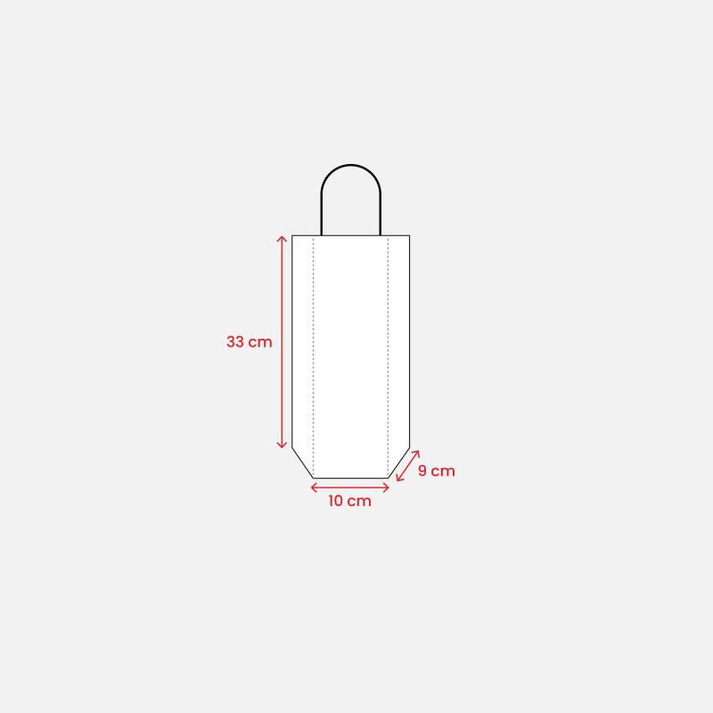 Bolsa de papel laminado, asas y base reforzada