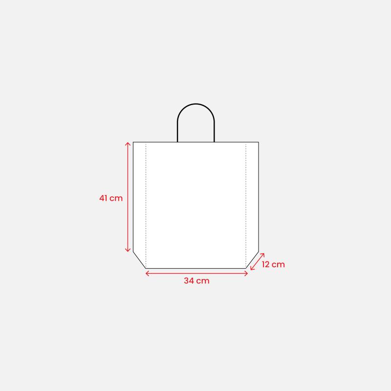 Bolsa de papel laminado mate 34x41x12 cm