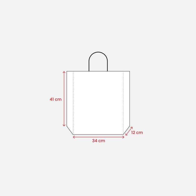 Bolsa de papel laminado mate 34x41x12 cm