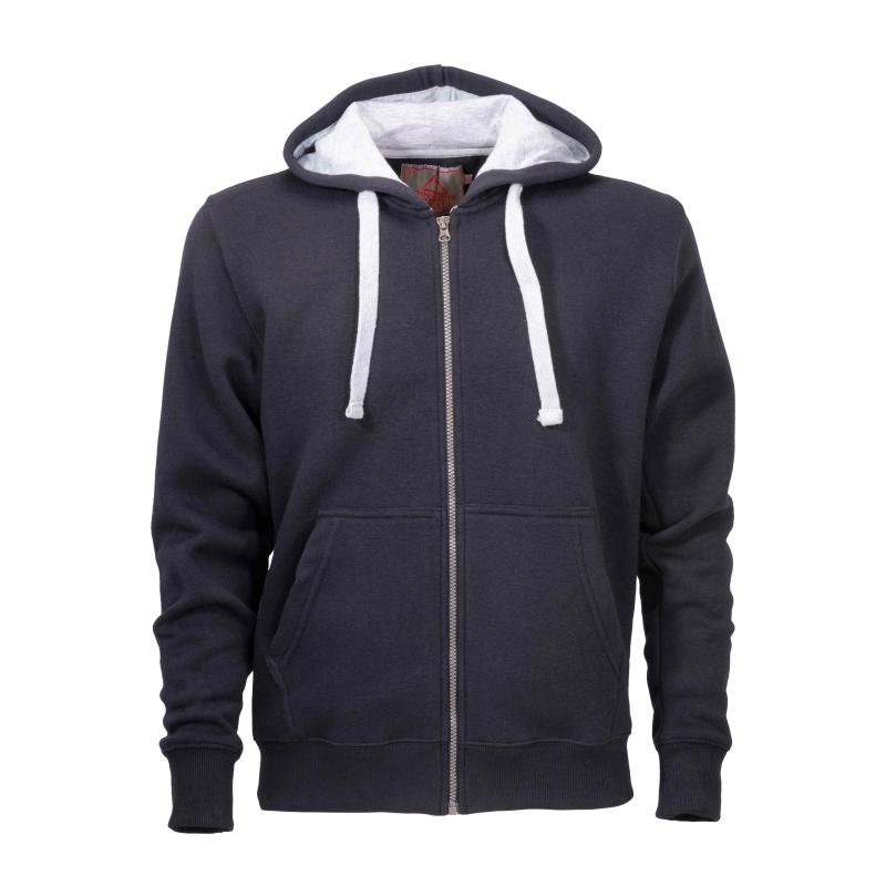 Sudadera con capucha, cremallera entera y 2 bolsillos