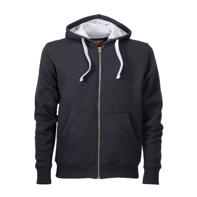 Sudadera con capucha, cremallera entera y 2 bolsillos