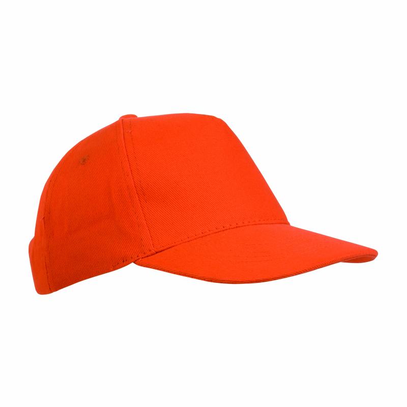 Gorra de 5 paneles de algodón con cierre velcro