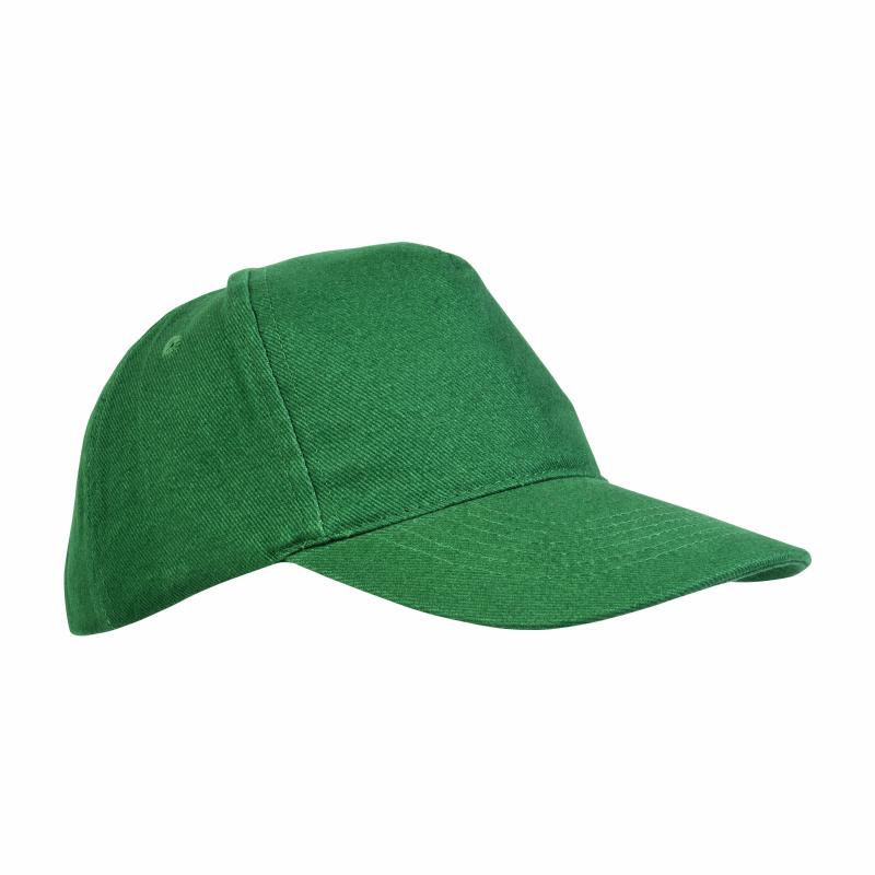 Gorra de 5 paneles de algodón con cierre velcro