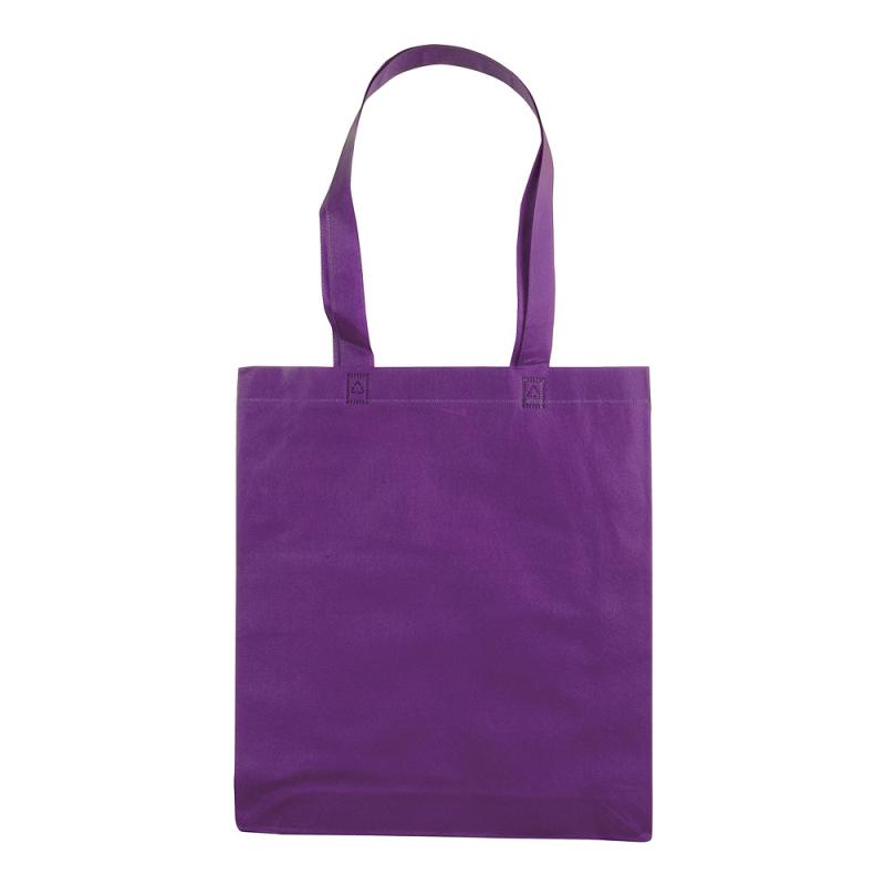 Bolsa de tejido sin tejer termosoldado, asas largas y fuelle