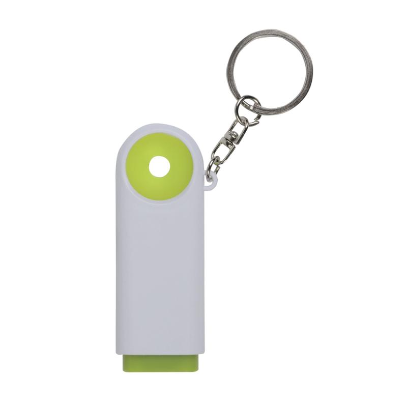 Llavero con moneda y luz con 2 leds