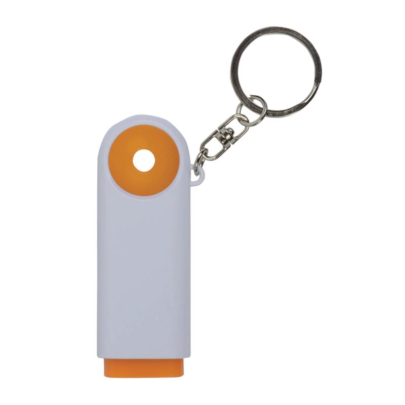 Llavero con moneda y luz con 2 leds