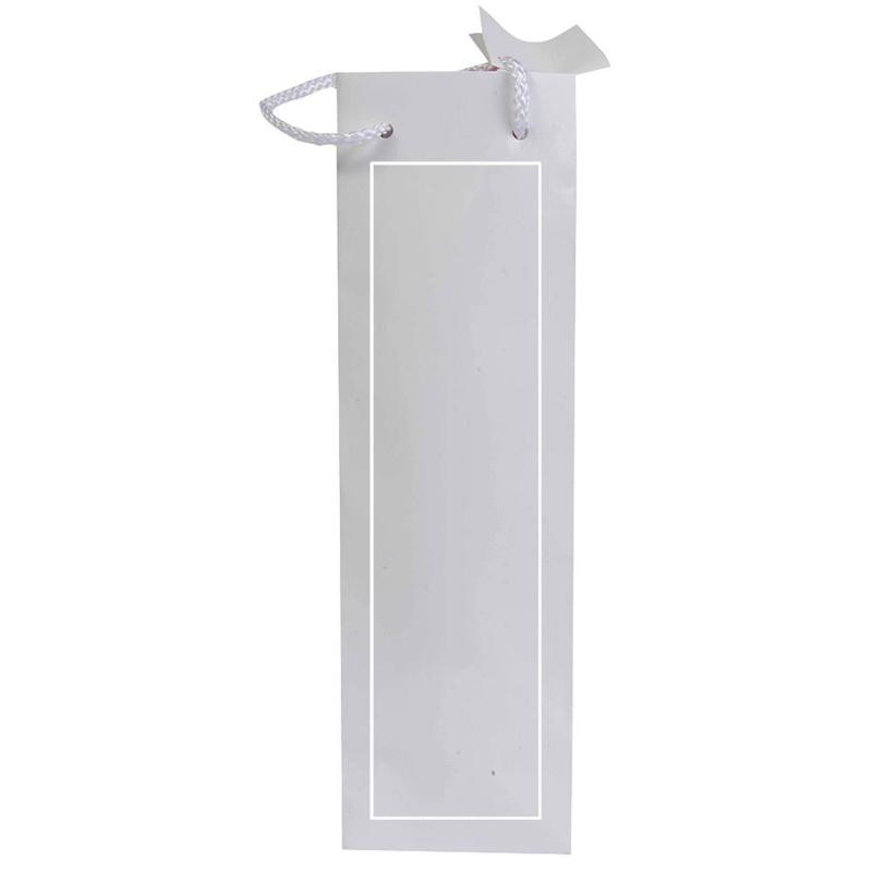 Titular de la botella bolsa de papel laminado y cordón manijas + tarjetas de visita