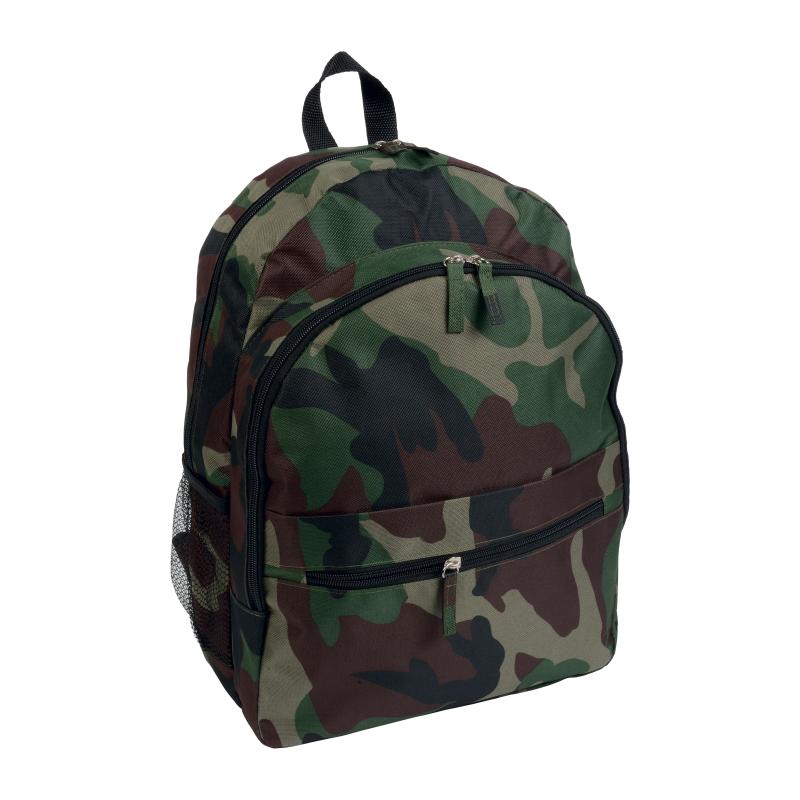 Mochila de poliéster 600D con 6 bolsillos y respaldo acolchado