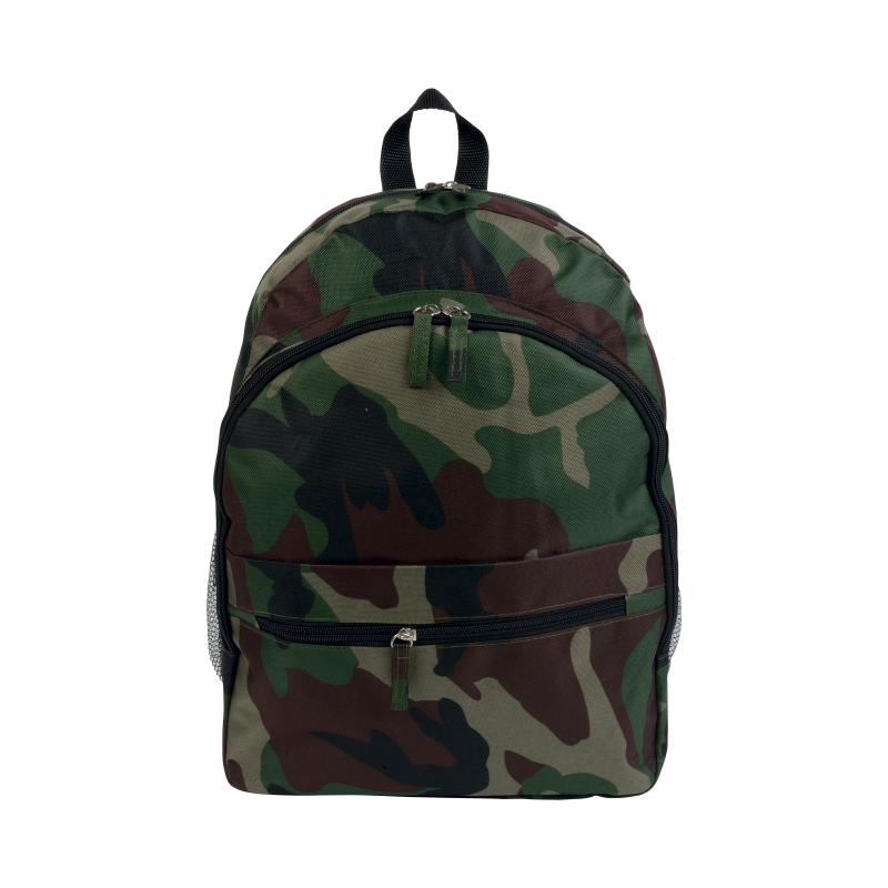 Mochila de poliéster 600D con 6 bolsillos y respaldo acolchado