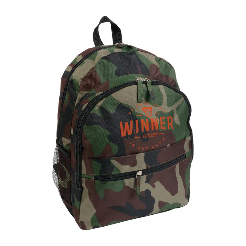 Mochila de poliéster 600D con 6 bolsillos y respaldo acolchado