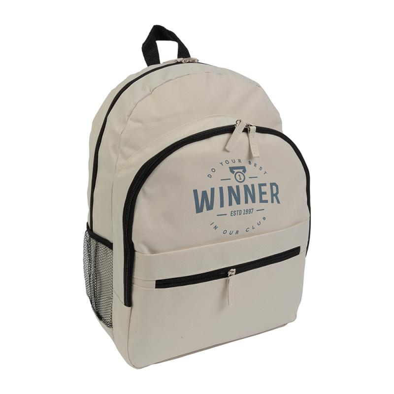 Mochila de poliéster 600D con 6 bolsillos y respaldo acolchado