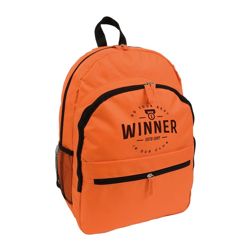 Mochila de poliéster 600D con 6 bolsillos y respaldo acolchado