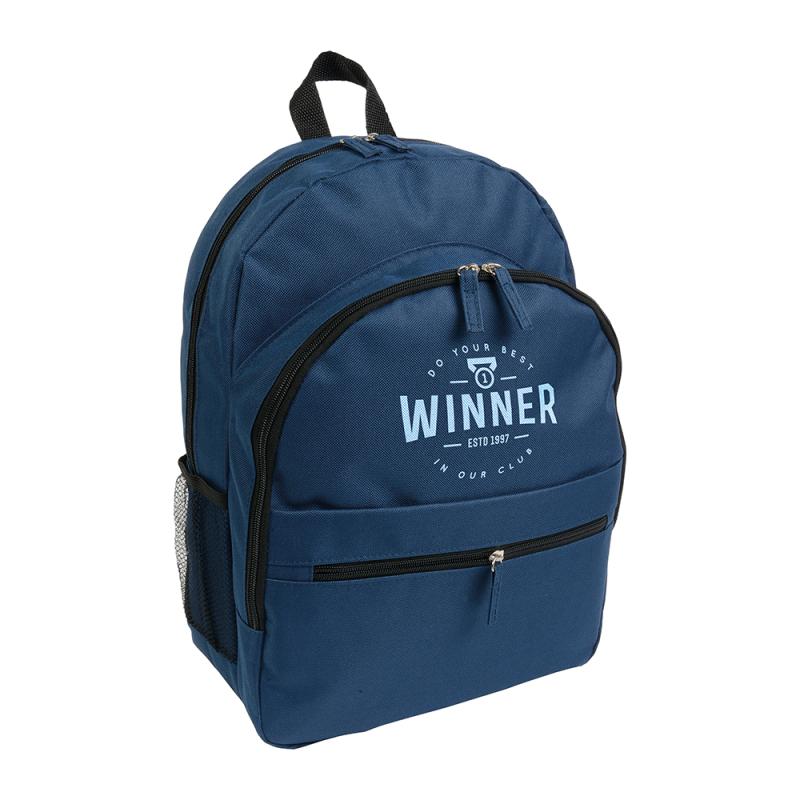 Mochila de poliéster 600D con 6 bolsillos y respaldo acolchado