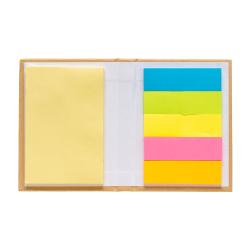 Cuaderno con memos y tiras adhesivas