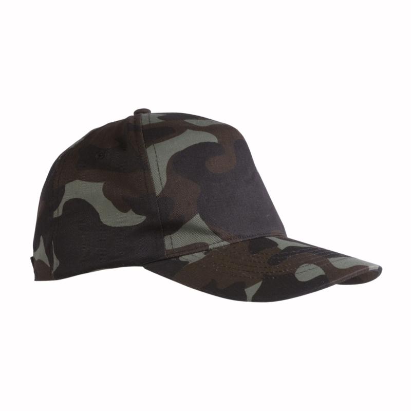 Gorra camuflaje de 5 paneles.