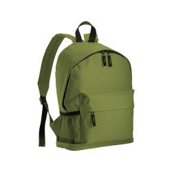 Mochila con bolsillo frontal y lateral de red.