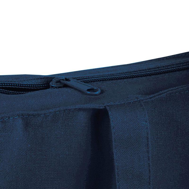 Bolsa de algodón con fuelle y asas de 65 x 3 cm.