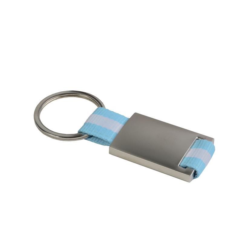 Llavero de metal con tira de nylon