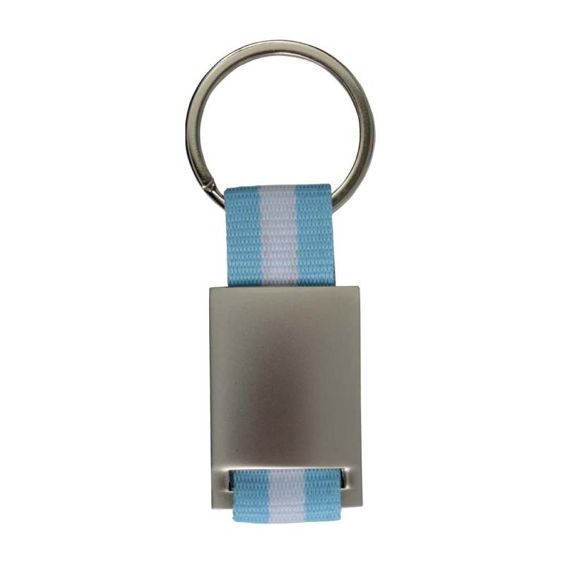 Llavero de metal con tira de nylon