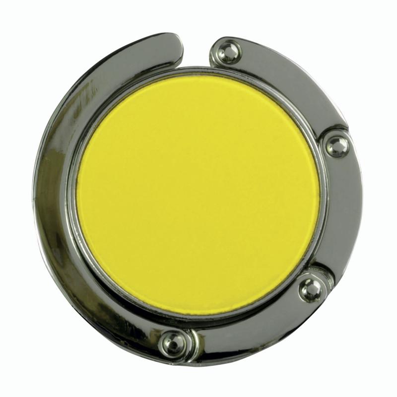 Cuelgabolsos de metal.