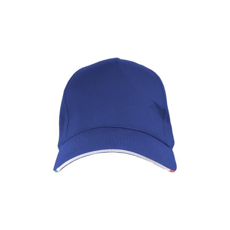 Gorra de 5 paneles de algodón Italia.