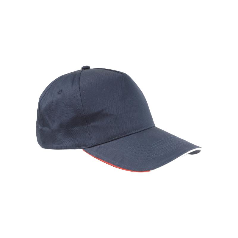 Gorra de 5 paneles de algodón Italia.
